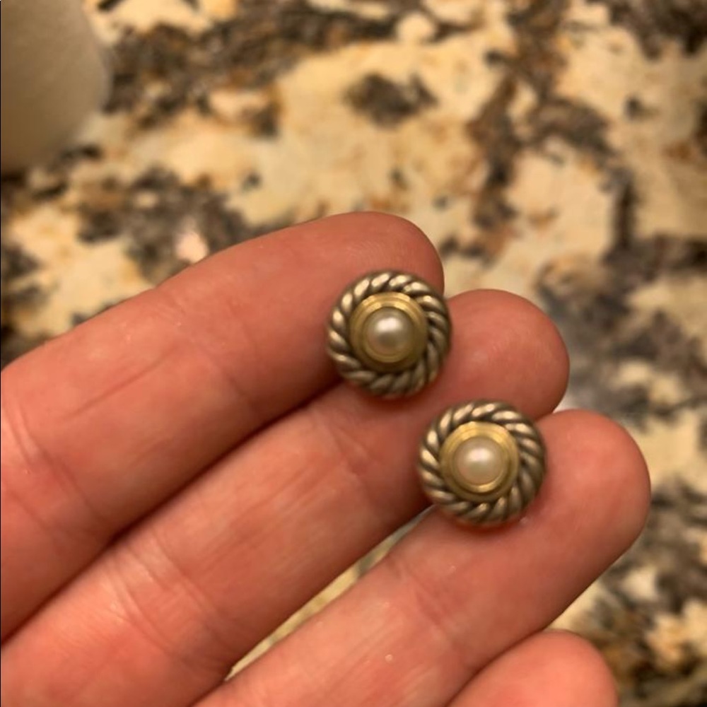 COPY - David Yurman Pearl Cookie Studs